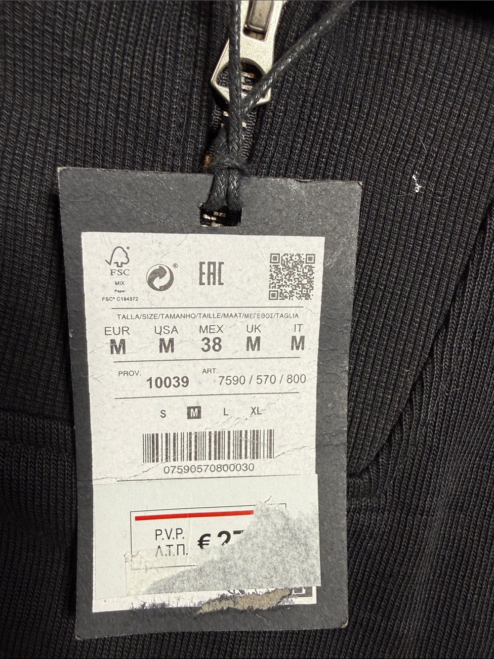 Pull&Bear Black Label Men's Black Half-Zip Sweater - Picture 3 of 9